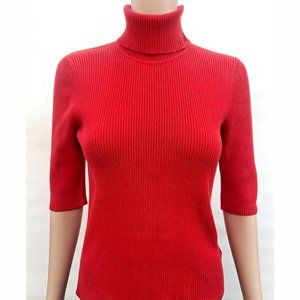 Ralph Lauren Ribbed Red Turtleneck